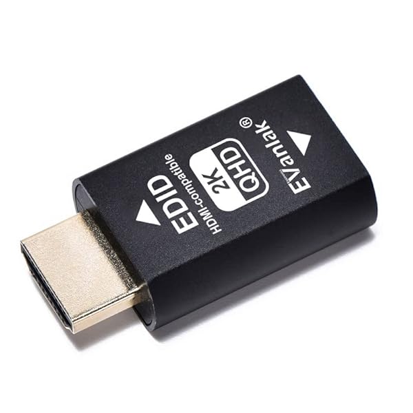 EVanlak EVanlak HDMI EDID Emulator 3rd Gen - Premium Aluminum Adapter for Mac, Switches, Extenders & AV Receivers - 2K 60Hz - View 2 of 8