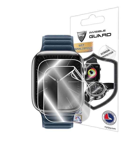 IPG IPG Hydrogel Screen Protector for Watch Series 7 8 9 45mm Ultra HD Clear Anti Scratch Guard Smooth Self Healing Bubble Free 2 Units - View 3 of 10