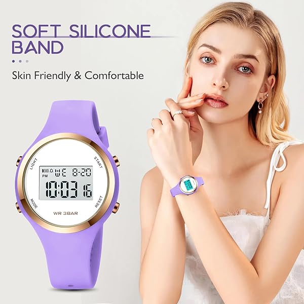 XCZAP XCZAP Purple Outdoor Sport Watch with Alarm Clock 5Bar Waterproof LED Digital Display - View 4 of 7