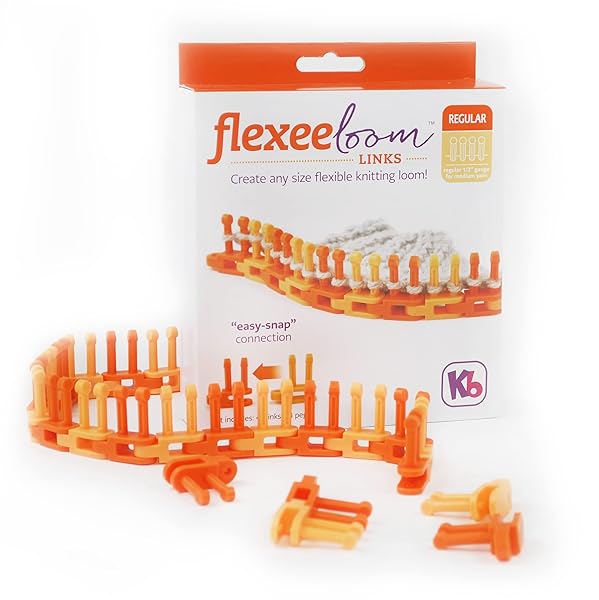 Authentic Knitting Board Authentic Flexee Loom Links - Regular Gauge for Medium Weight Yarn, 42 Links & 84 Pegs