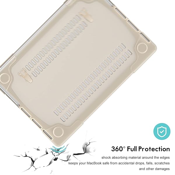 ProCase ProCase Heavy Duty Hard Shell Case for MacBook Pro 14 inch 2024 2023 2022 2021 with Fold Kickstand Khaki - View 5 of 9