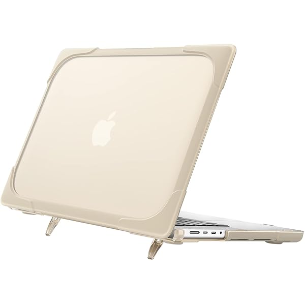 ProCase ProCase Heavy Duty Hard Shell Case for MacBook Pro 14 inch 2024 2023 2022 2021 with Fold Kickstand Khaki - View 2 of 9
