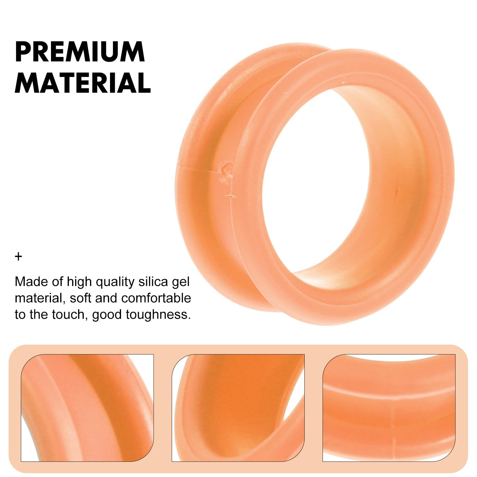 STOBOK Soft Silicone Scissors Finger Ring Inserts 6pcs Grooming Shears Thumb Protectors for Hair Cutting Barber Accessories - View 3 of 9