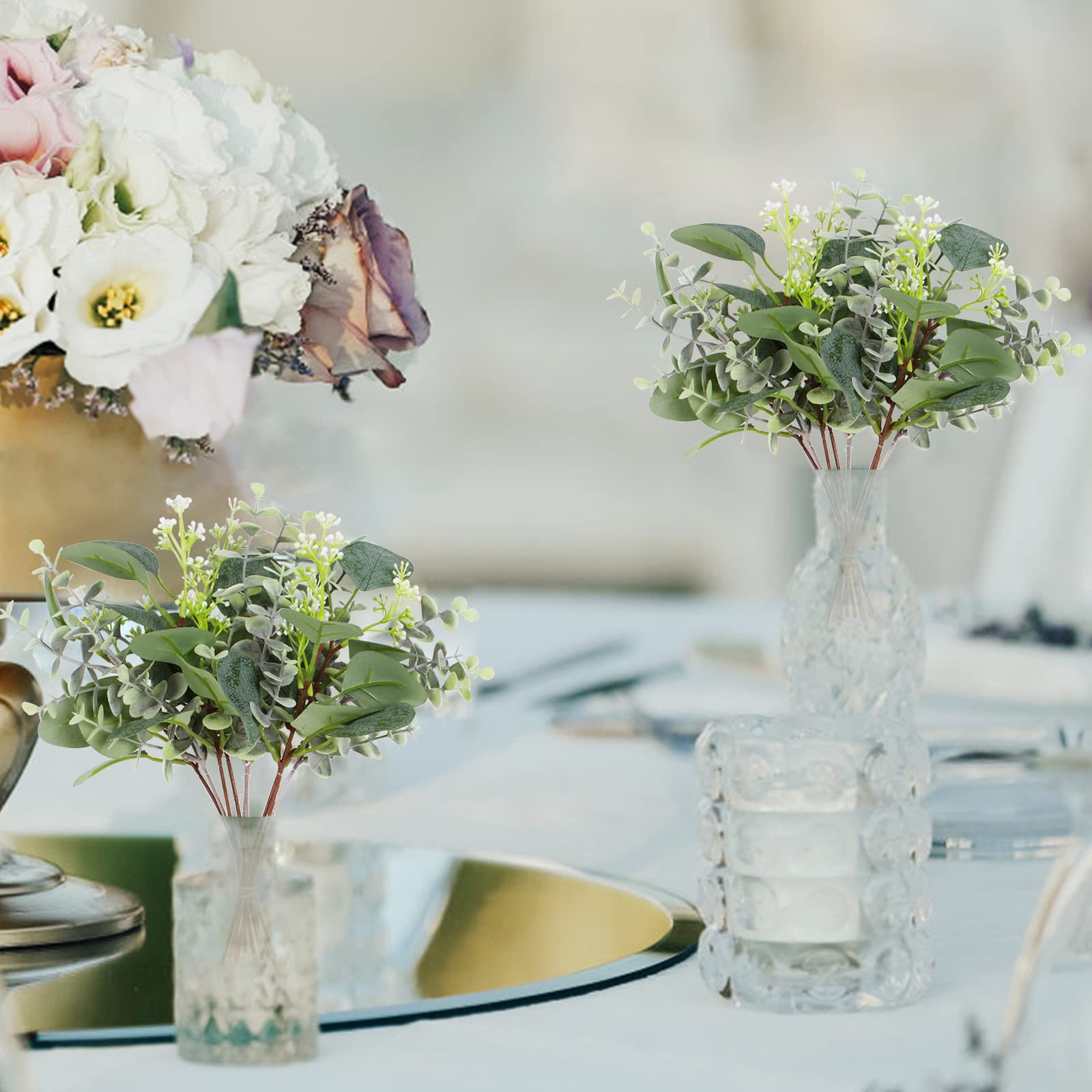 ZeKonan ZeKonan 40 Pcs Artificial Eucalyptus Stems for Wedding Centerpieces and Flower Arrangements - View 8 of 8