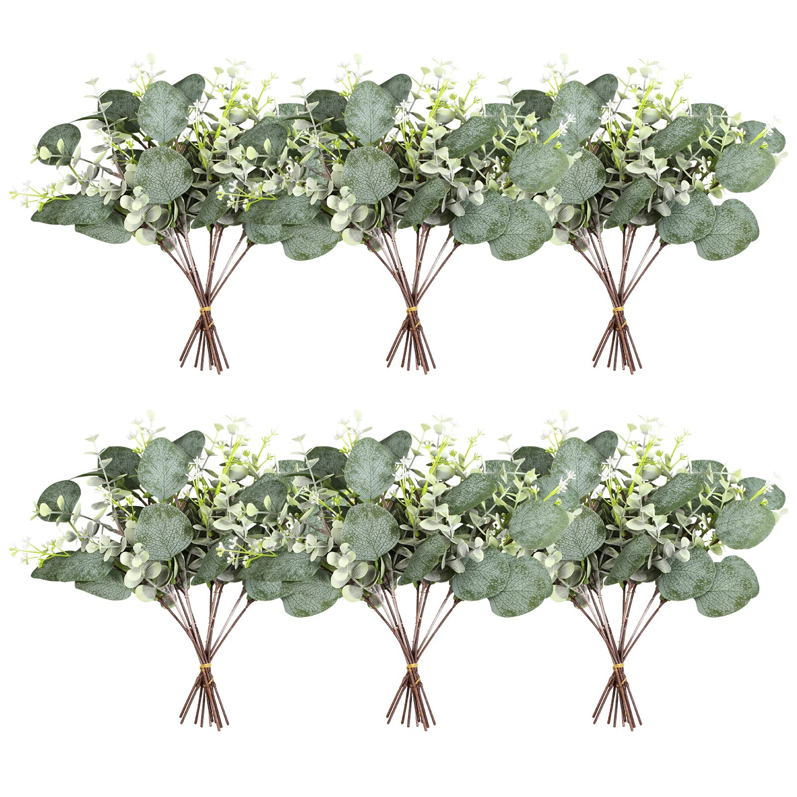 ZeKonan ZeKonan 40 Pcs Artificial Eucalyptus Stems for Wedding Centerpieces and Flower Arrangements