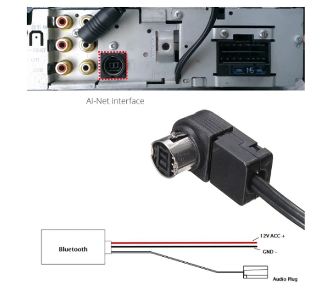 colorparts2016 Colorparts2016 Bluetooth Streaming Media Module Aux Cable Input Adapter for Alpine KCA121B CDA9857R CDA9856 CDA9886 CDA9807 CDA9805 IVA-D900 - View 8 of 9