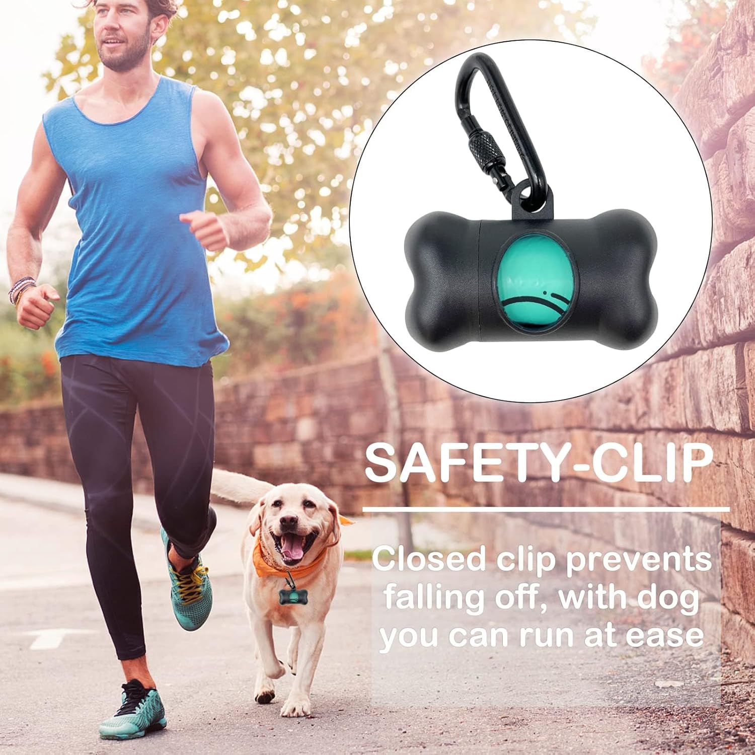 YUCHIYA Dog Poop Pickup Bags Holder Dispenser with Leak Proof Scented Waste Bags and Carabiner Never Lose on Leash 1 Holder 195 Bags Black - View 7 of 7