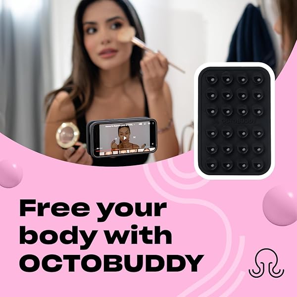 OCTOBUDDY OctoBuddy Silicone Suction Phone Case - Hands-Free Mount for iPhone & Android - Strong Grip for Selfies & Videos - Darth Vader Design - View 4 of 8