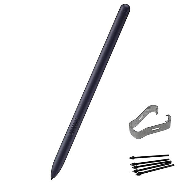 Tab S7 S Pen Replacement Stylus for Galaxy Tab S7/S7+/S8/S8 Ultra - Mystic Black with Tips/Nibs (No Bluetooth)