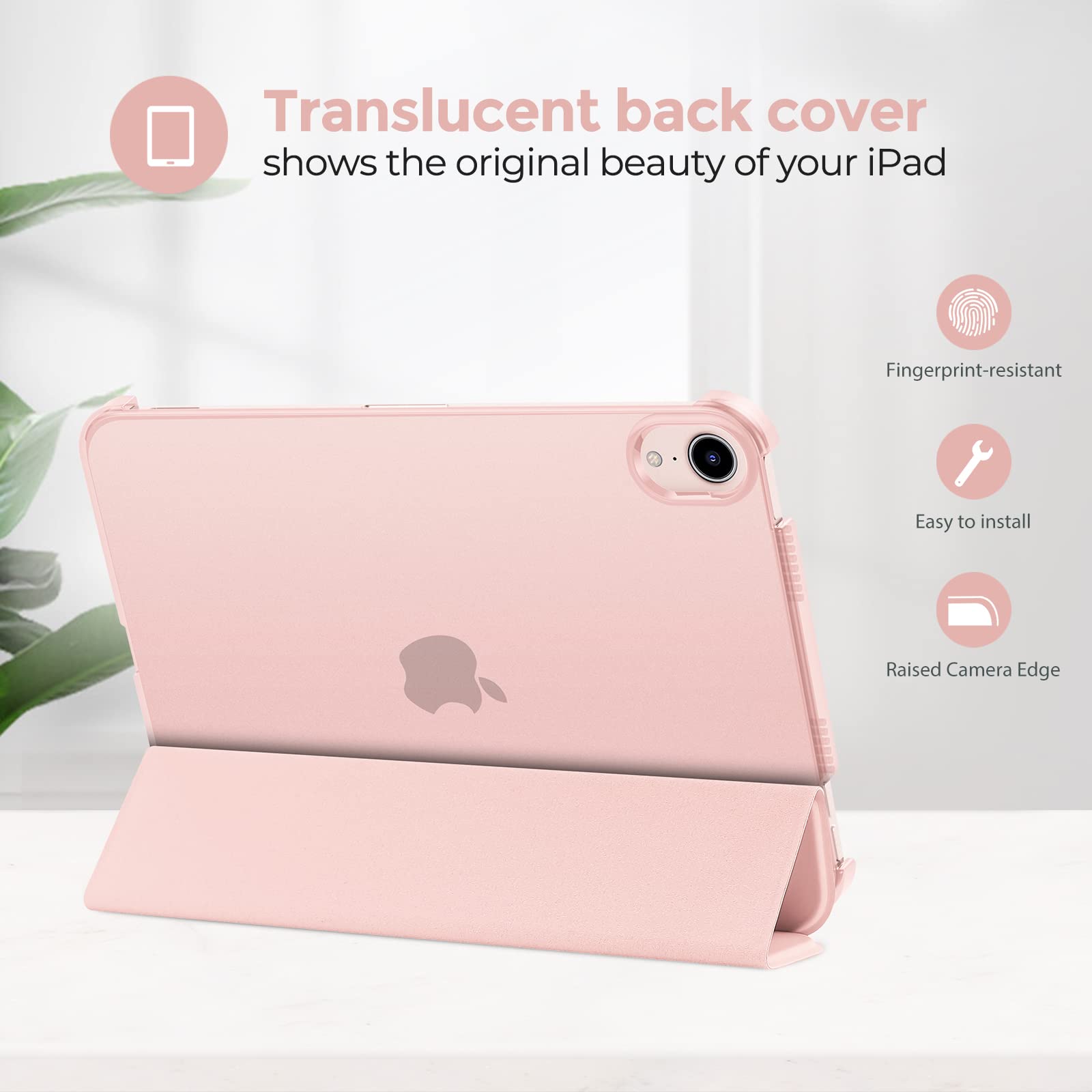 ProCase ProCase Smart Case for iPad Mini 7 and 6 Hard Back Cover 8.3 Inch Pink 2024 2021 A17 Pro 7th 6th Gen - View 3 of 8