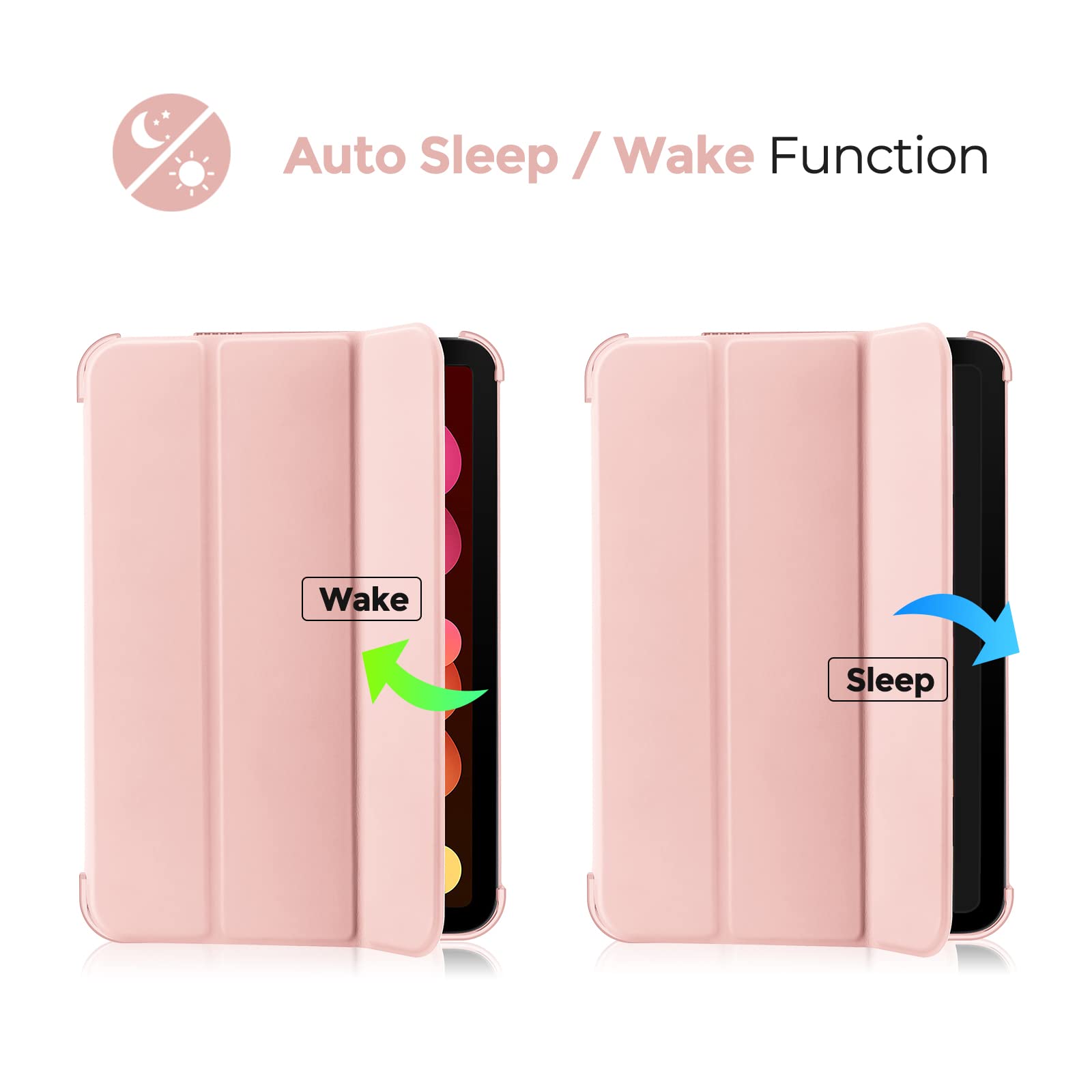 ProCase ProCase Smart Case for iPad Mini 7 and 6 Hard Back Cover 8.3 Inch Pink 2024 2021 A17 Pro 7th 6th Gen - View 8 of 8
