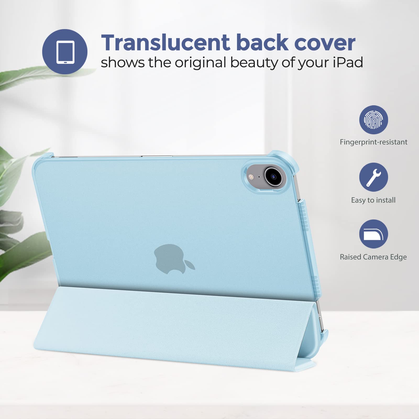 ProCase ProCase Smart Case for iPad Mini 6 8.3 Inch 2021 Hard Back Cover Sky Blue 6th Generation A2567 A2568 A2569 - View 3 of 8