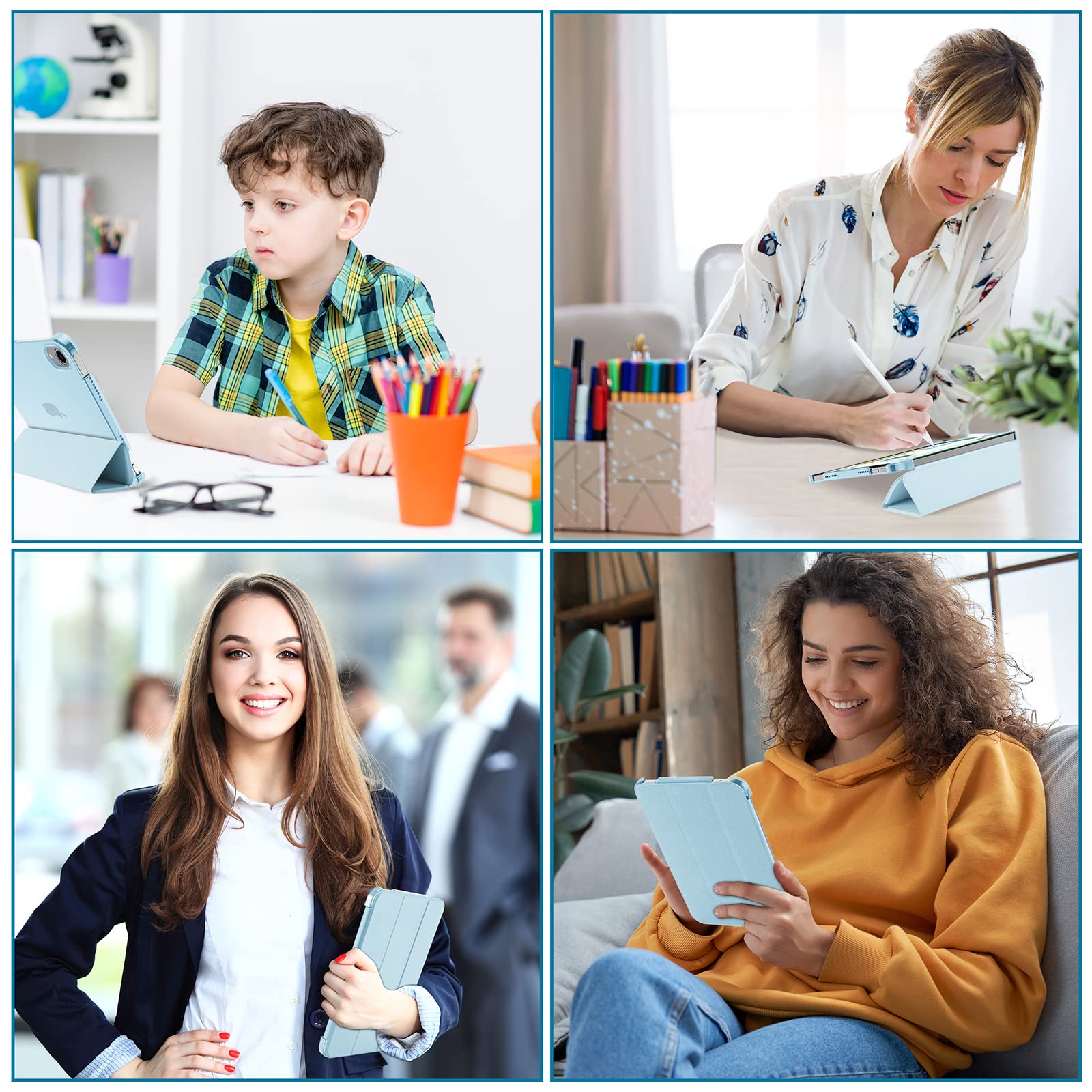 ProCase ProCase Smart Case for iPad Mini 6 8.3 Inch 2021 Hard Back Cover Sky Blue 6th Generation A2567 A2568 A2569 - View 4 of 8