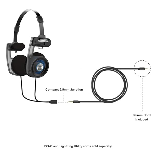 Koss Buy Koss Porta Pro Utility On-Ear Headphones - Detachable Cord, Collapsible Design, Stealth Grey - View 6 of 10