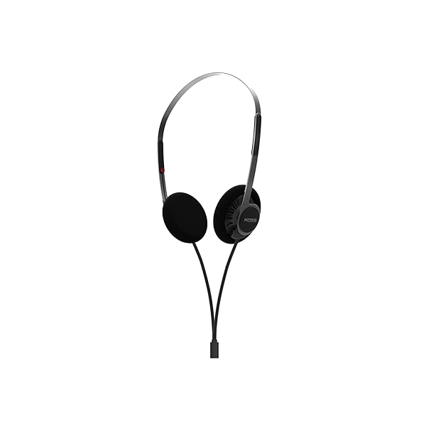 Koss Buy Koss KPH40 Utility On-Ear Headphones - Retro Style, Lightweight, Detachable Cord (Stealth Black) - View 4 of 10