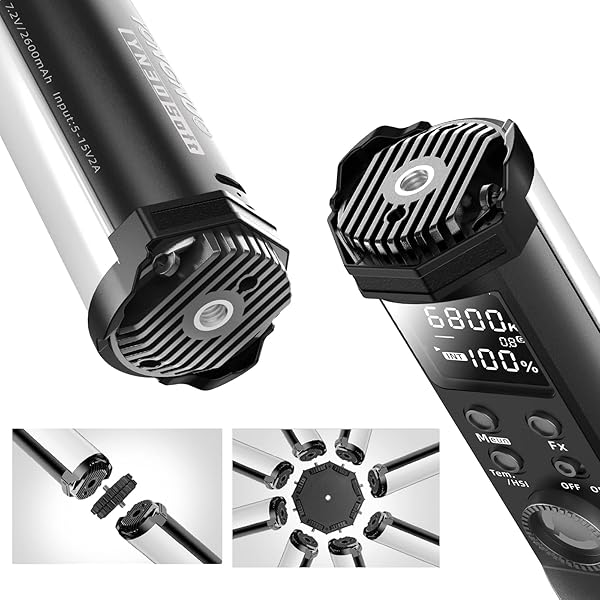 YONGNUO YONGNUO YN30SOFT LED Wand Light Stick: RGB Full Color, 2000K-10000K Adjustable Handheld Video Light - View 6 of 7