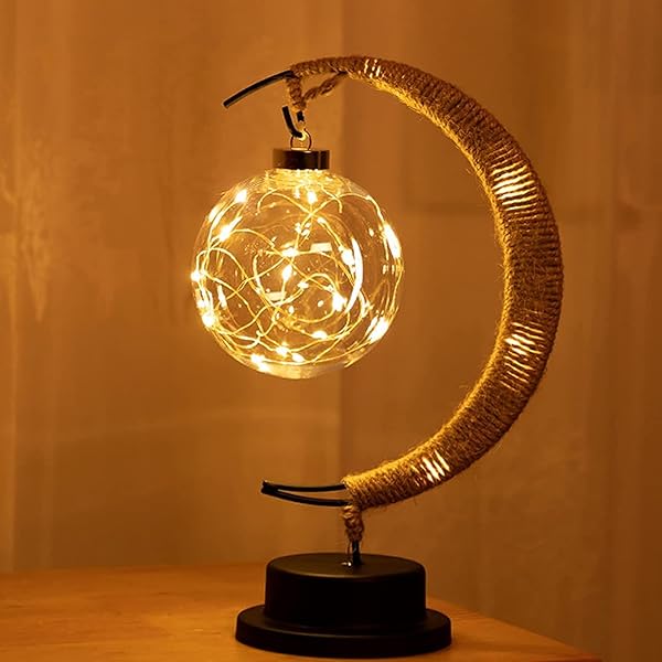 Nusogon QING PU2021 Enchanted Lunar Lamp Night Light Moon Galaxy Hanging Magic Christmas Decorative Home Gift