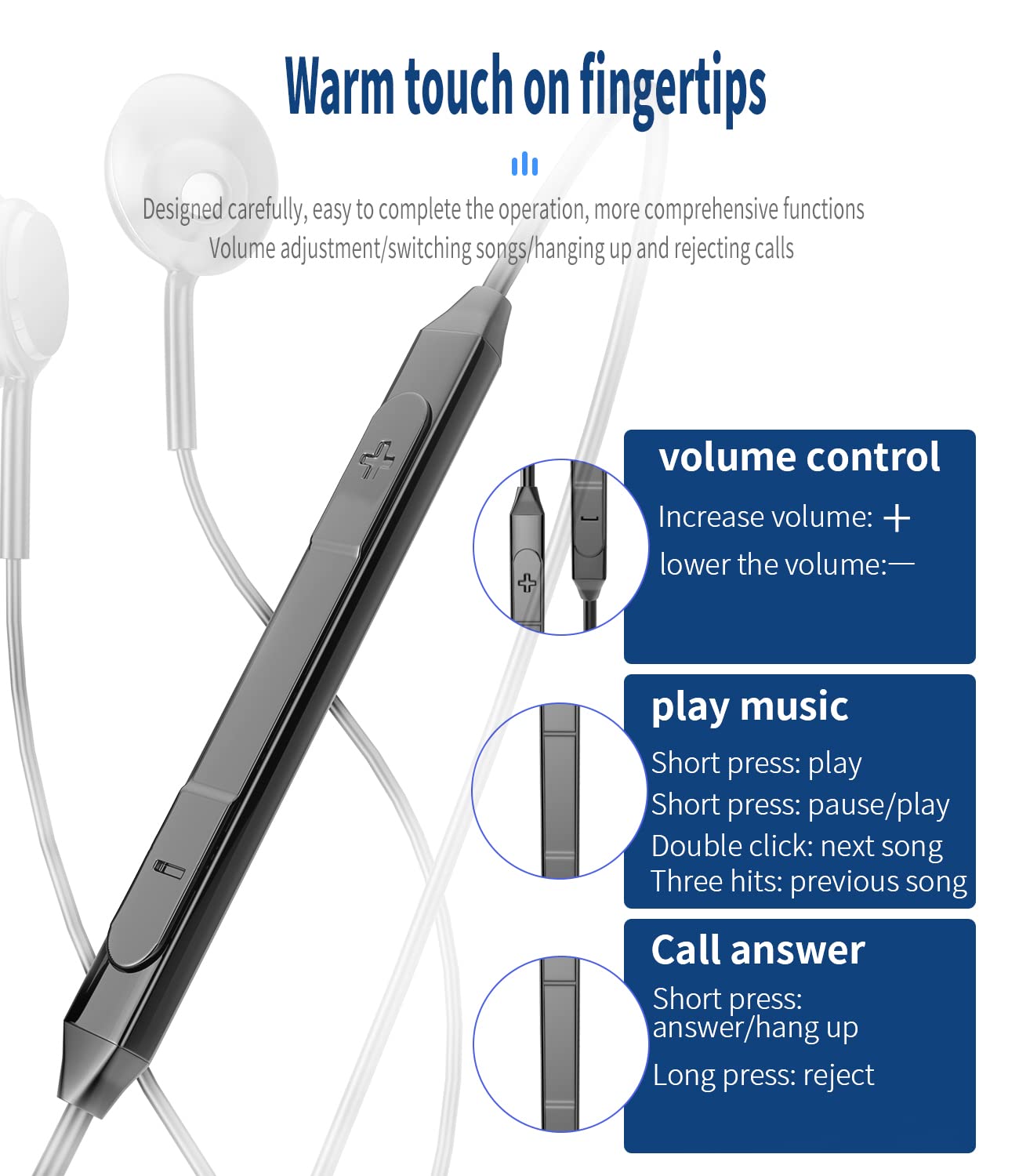 HOYULLI USB C Wired Earbuds for Kids - 2 Pack Headphones with Microphone & Volume Control for School, Chromebook, Samsung & Running - View 5 of 7