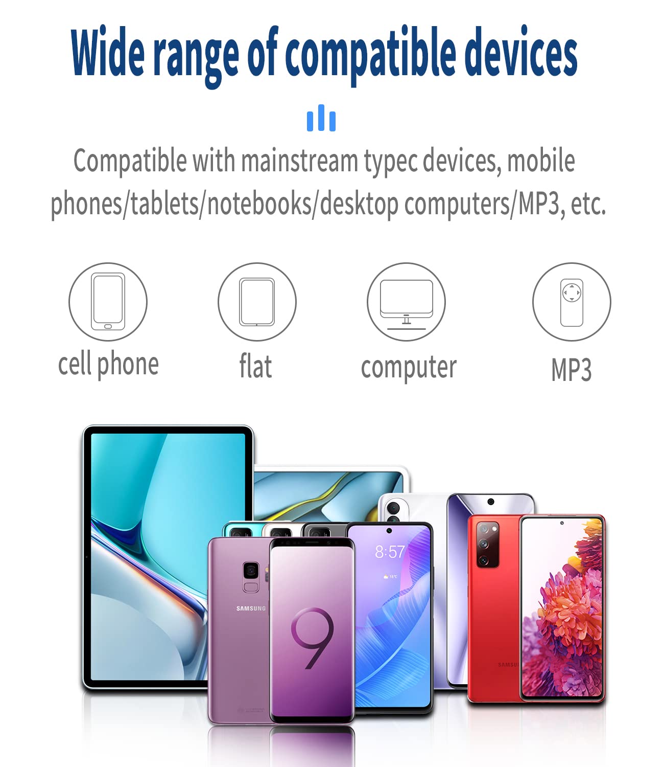 HOYULLI USB C Wired Earbuds for Kids - 2 Pack Headphones with Microphone & Volume Control for School, Chromebook, Samsung & Running - View 7 of 7