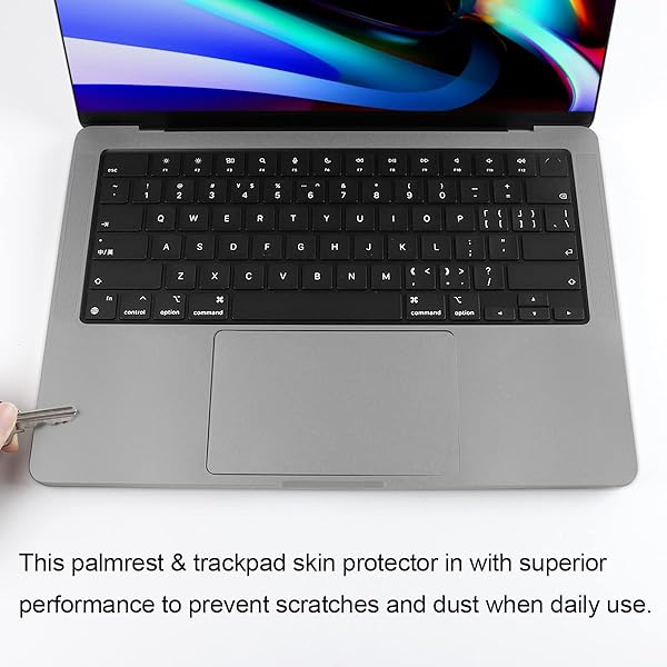 Batianda Batianda Palm Rest Cover Laptop Skin Protector for 2021 MacBook Pro 16 Inch Model A2485 M1 Pro M1 Max Full Body Palm Guard Space Grey - View 8 of 9