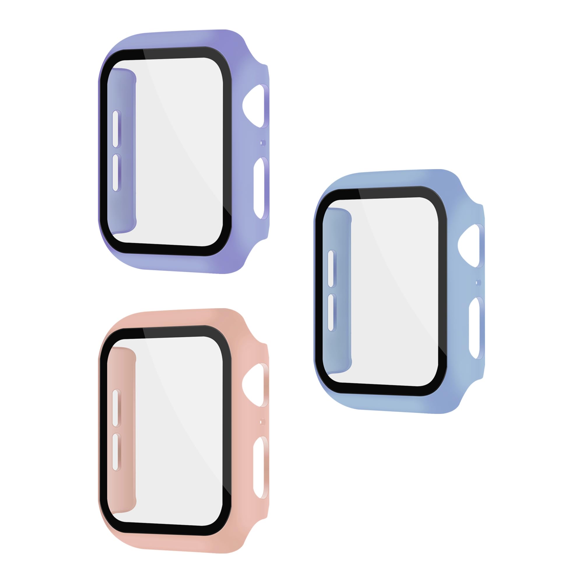 XFEN XFEN 3 Pack Cases & Screen Protectors for Apple Watch Series 4/5/6/SE - Light Blue, Lavender Purple, Pink - Ultimate Protection!