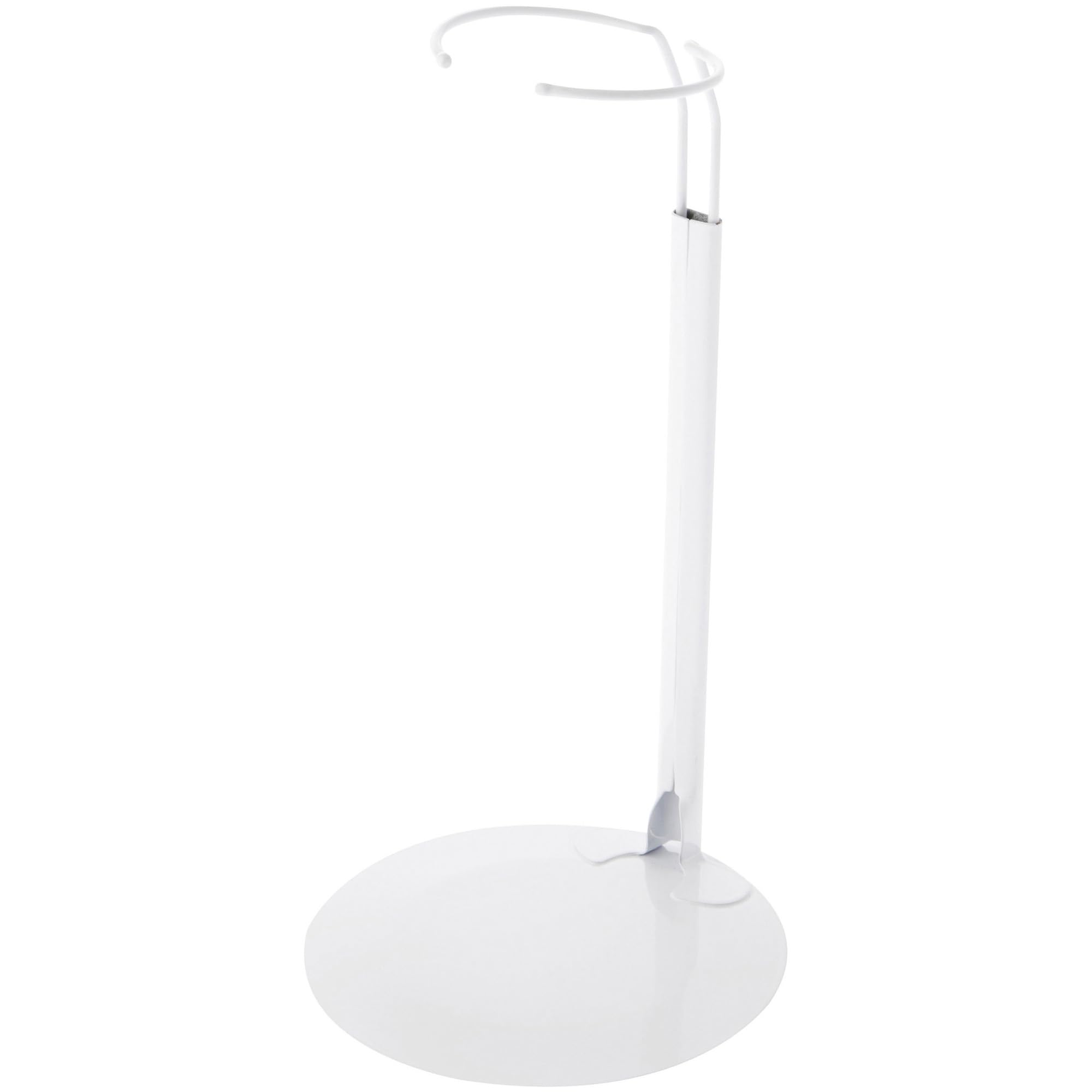 Plymor DSP-90W White Adjustable Doll Stand for 15 to 21 Inch Dolls Pack of 2 Ideal for Display and Storage