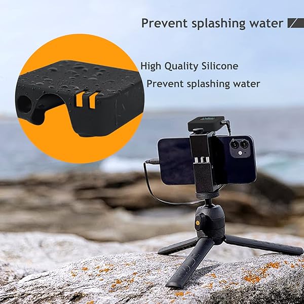 Frgyee Silicone Protect Case for RODE Wireless GO I & II Microphones - Durable Cover for Ultimate Protection (Black) - View 6 of 8