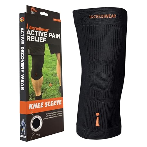 Incrediwear Incrediwear Knee Sleeve for Pain Relief and Support Fits 22 to 26 Inches Above Kneecap Black XXX Large