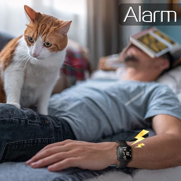 CHISHUNG CHISHUNG Mens Boys Waterproof Diving Watch 10 ATM 100m Digital Sports Chronograph Stopwatch Dual Time Zone W23-CUS-BK - View 6 of 10