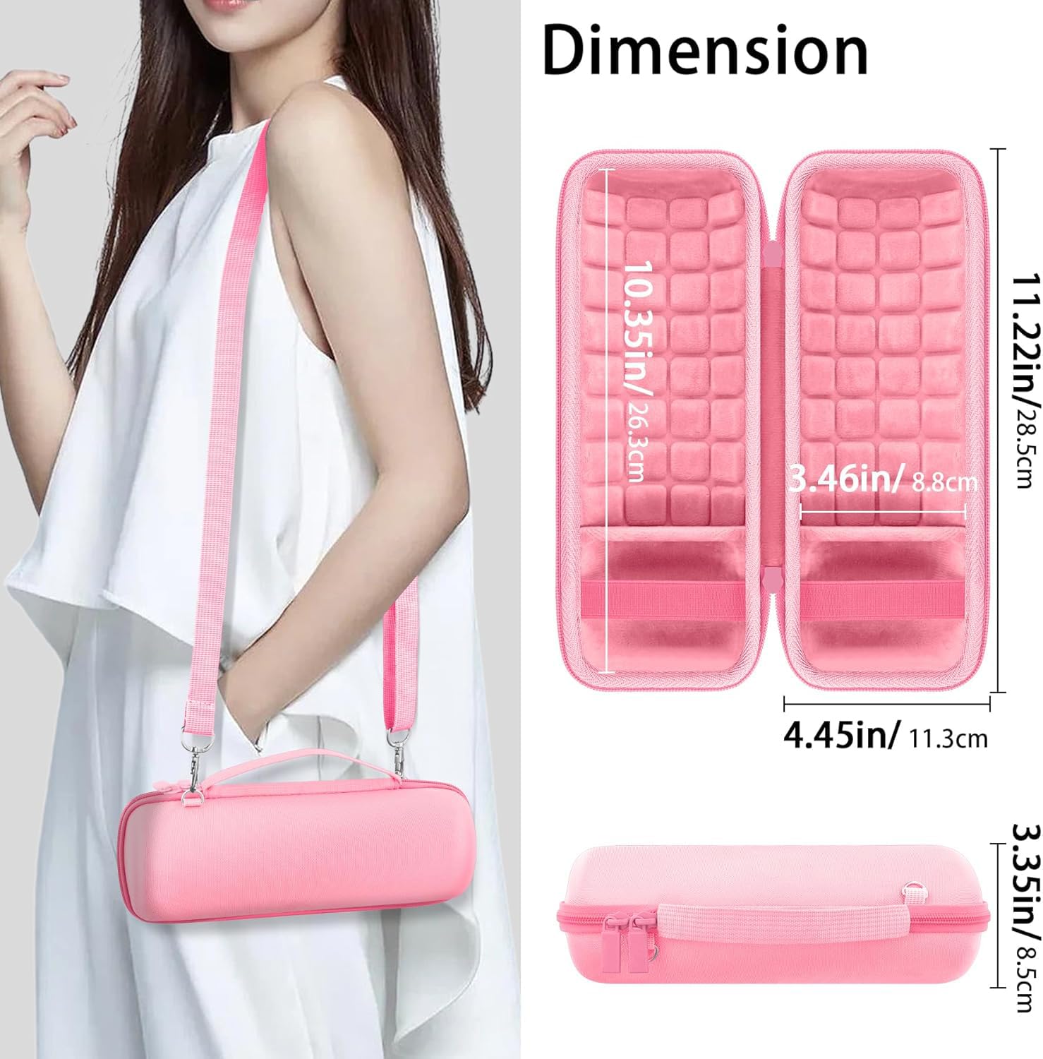 co2CREA co2CREA Hard Travel Case for JBL Flip 7 6 5 Waterproof Portable Bluetooth Speaker Pink - View 6 of 9