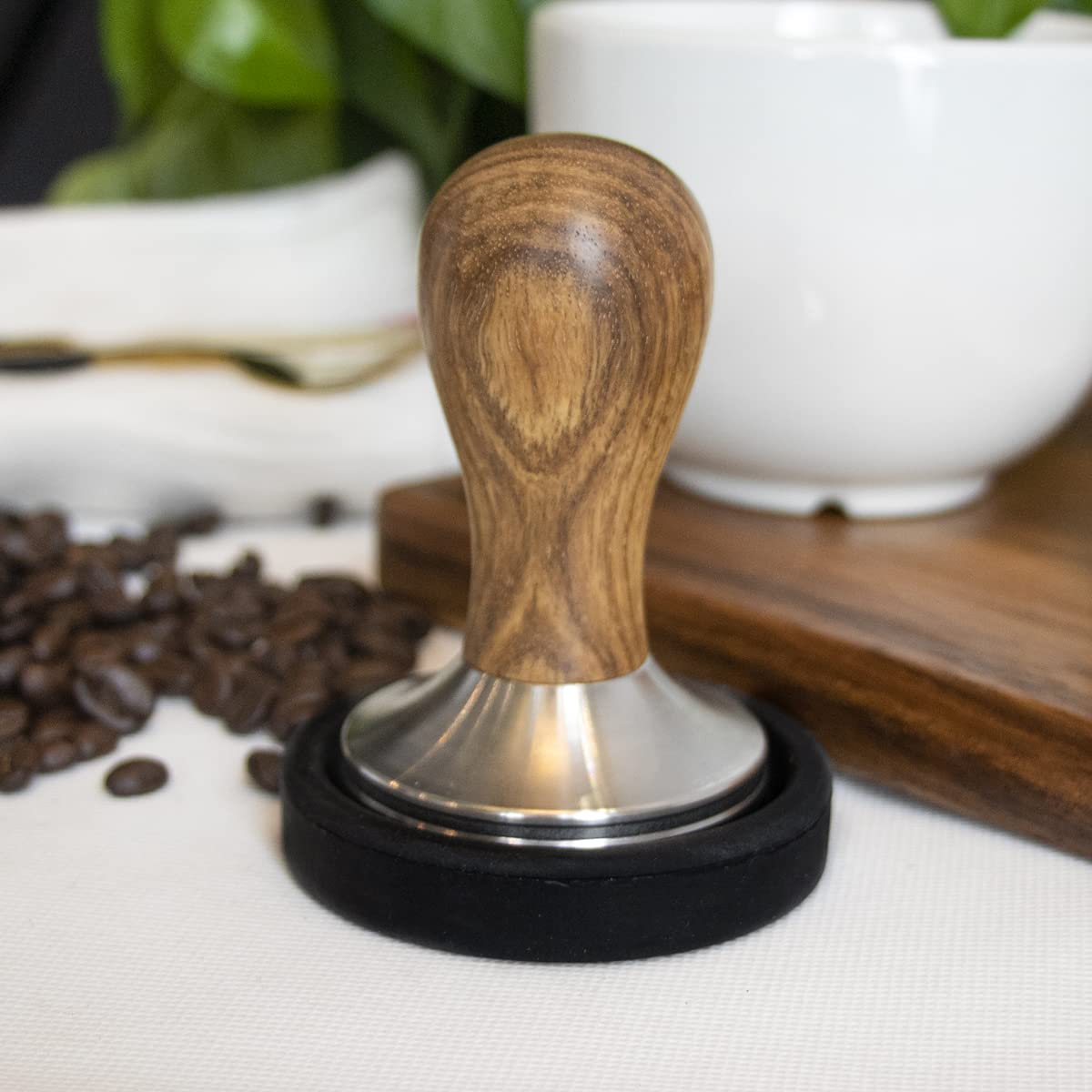Ezebesta Ezebesta 53mm Coffee Tamper Espresso Press with Tamper Mat and Wooden Handle for Barista Espresso Machines Accessory - View 6 of 9