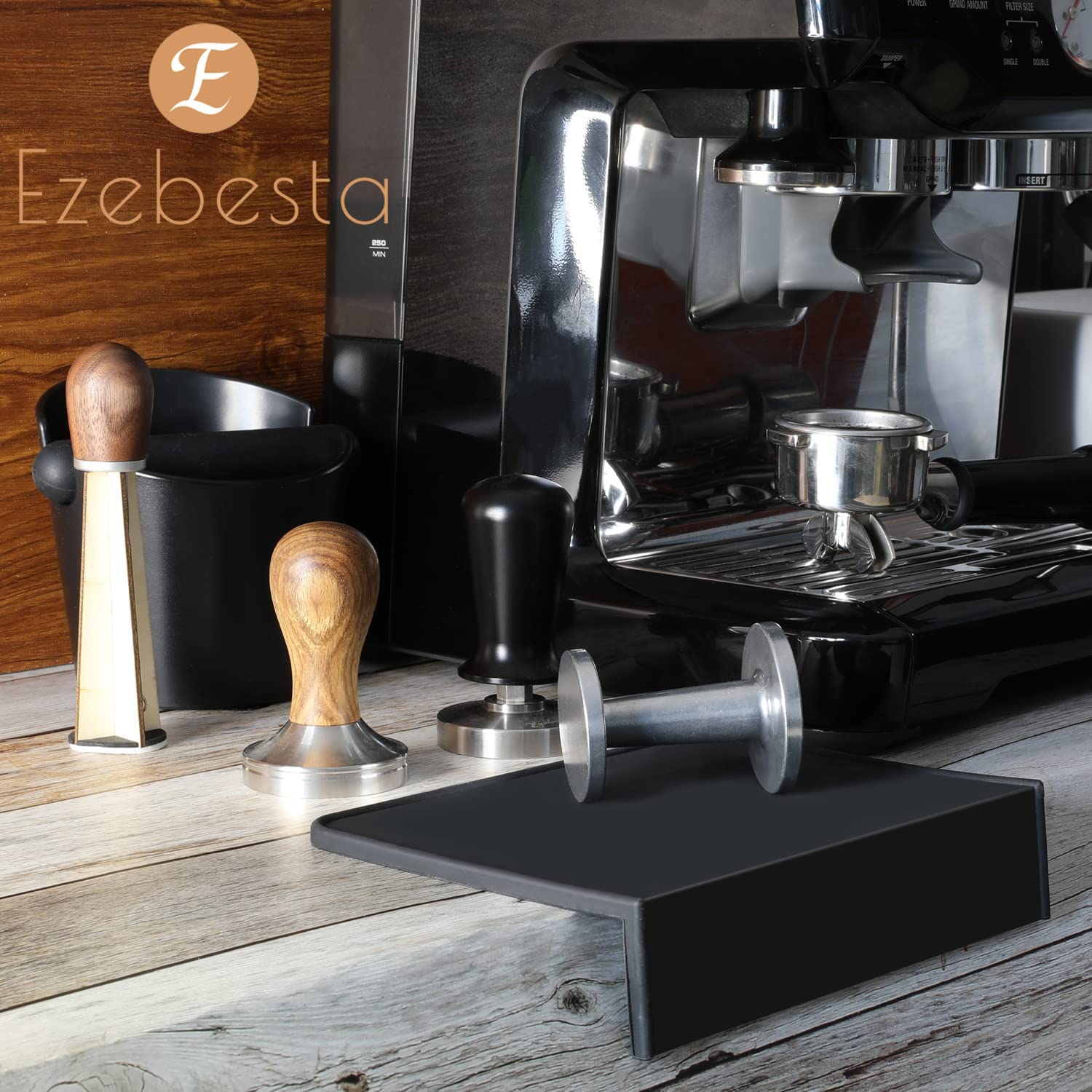 Ezebesta Ezebesta 53mm Coffee Tamper Espresso Press with Tamper Mat and Wooden Handle for Barista Espresso Machines Accessory - View 7 of 9
