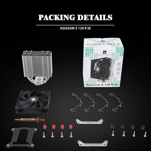 Thermalright Thermalright Assassin X120 Refined SE: Top CPU Air Cooler for AMD & Intel - 4 Heat Pipes, PWM Fan, AGHP Tech - View 8 of 8