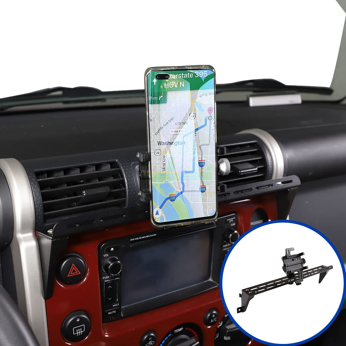 Fgtagtal Multifunctional Car Phone Mount for Toyota FJ Cruiser 2007-2021 | Handsfree Dashboard & Air Vent Holder