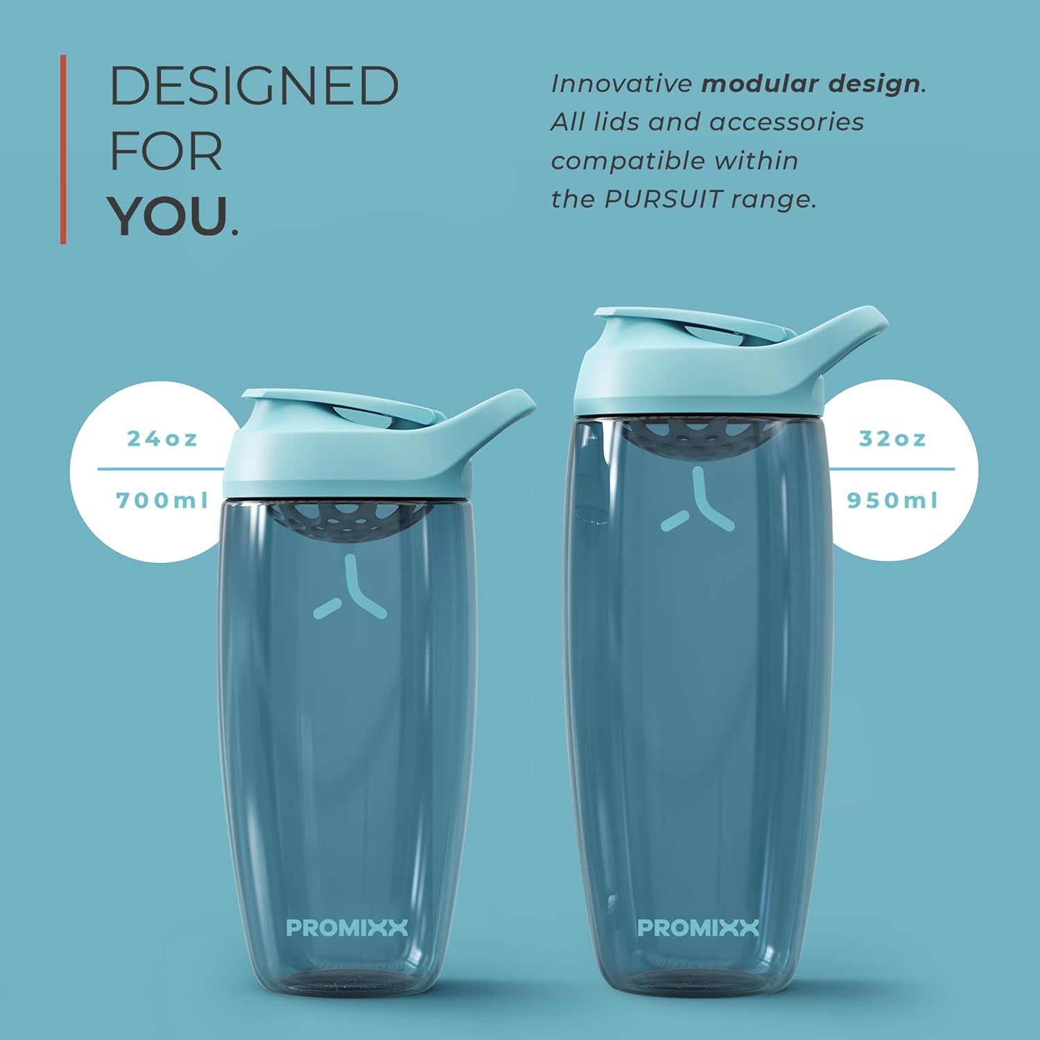 Promixx Promixx PURSUIT Protein Shaker Bottle Premium Sports Shaker for Easy Clean Durable Protein Mixes and Supplement Shakes - View 6 of 9