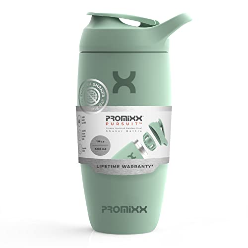 Promixx Promixx Pursuit Insulated Shaker Bottle - 18oz Stainless Steel Blender Cup in Seagrass Green