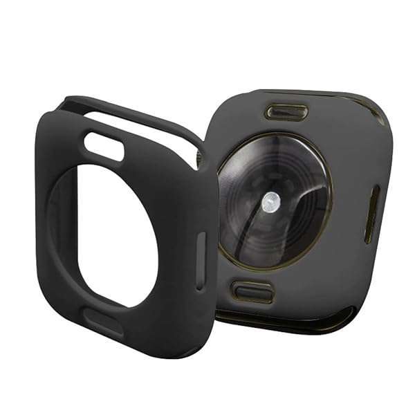 Yrzper Soft TPU Protective Bumper Case for Apple Watch 41mm & 45mm - Compatible with Series 9, 8, 7 (Black) - View 3 of 8