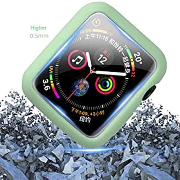 Yrzper Soft TPU Protective Bumper Case for Apple Watch 41mm & 45mm - Compatible with Series 9, 8, 7 (Black) - View 7 of 8