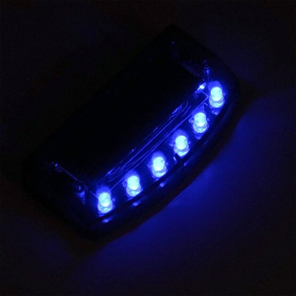 Riloer 6 LED Solar Power Car Alarm Warning Light Blue Anti-Theft Flashing Security Light - View 3 of 7