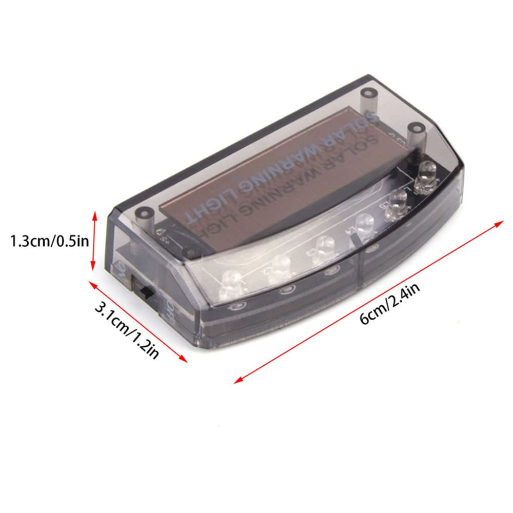 Riloer 6 LED Solar Power Car Alarm Warning Light Blue Anti-Theft Flashing Security Light - View 6 of 7