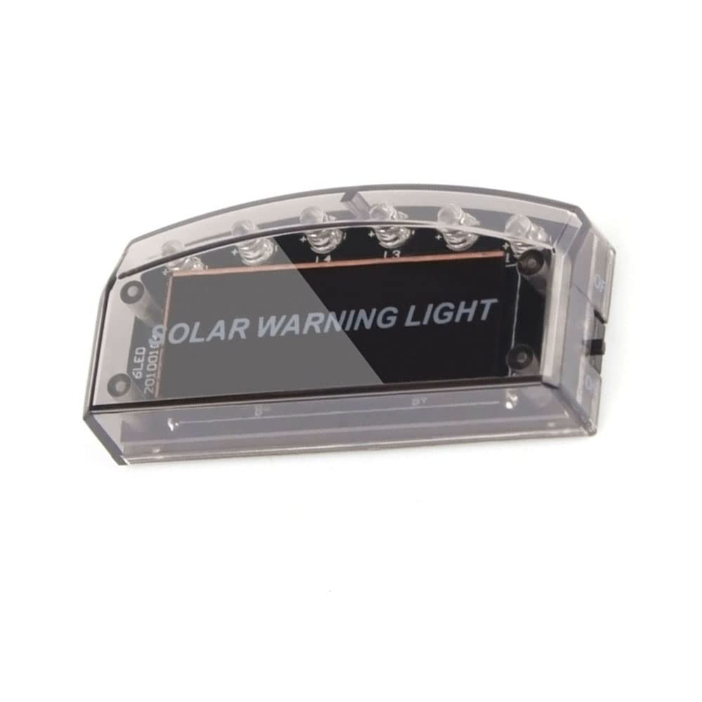 Riloer 6 LED Solar Power Car Alarm Warning Light Blue Anti-Theft Flashing Security Light - View 7 of 7