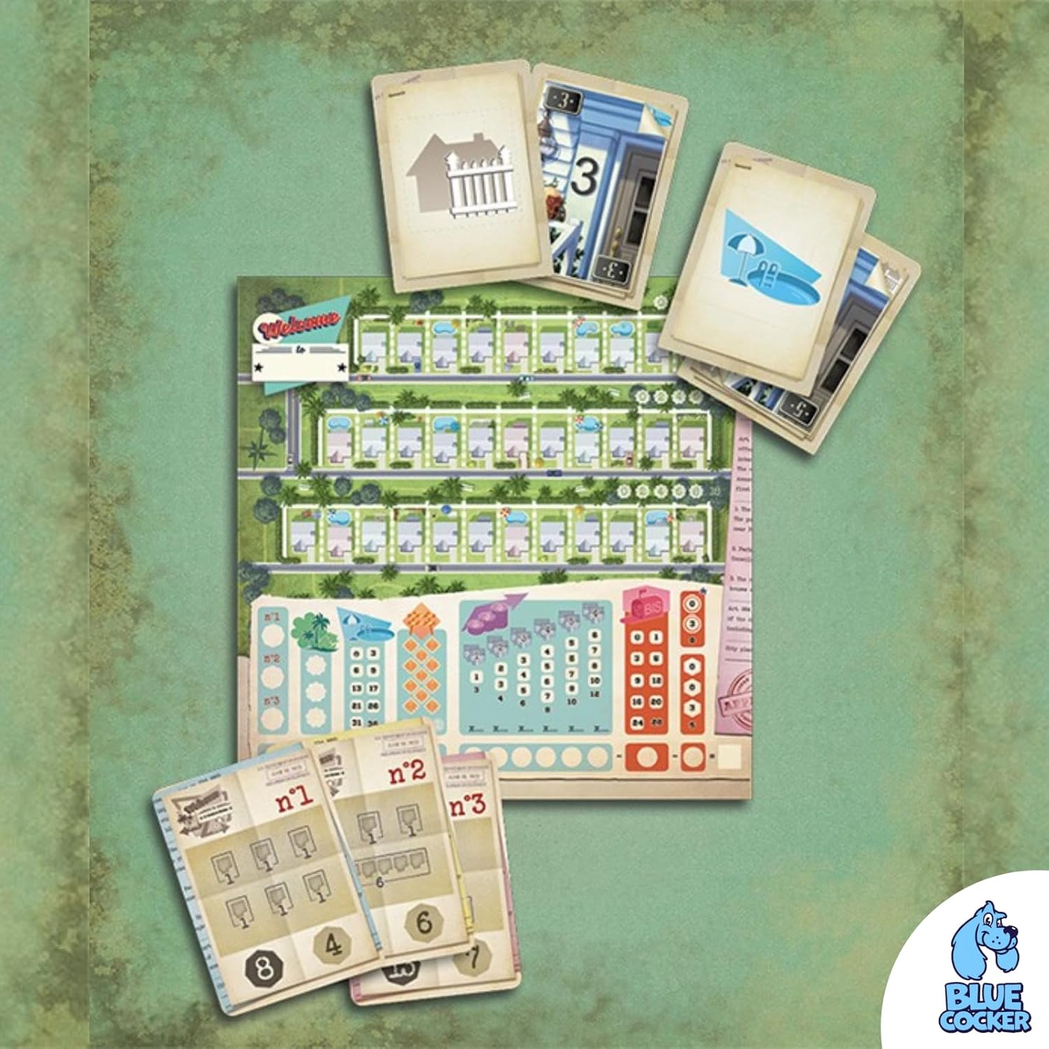 Blue Cocker Welcome to Your Perfect Home Board Game City Building Strategy and Narrative Adventure for Adults and Kids Ages 10 Plus 1-6 Players 25 Minute Playtime - View 3 of 7