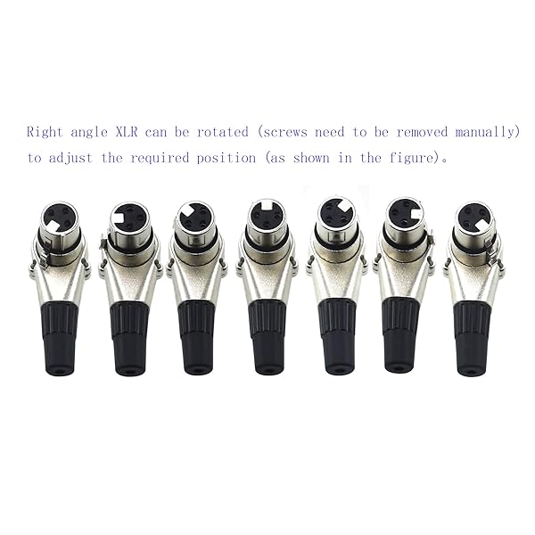 WJSTN Buy WJSTN 048 Right-Angle Female to Straight Male XLR Cable - 1FT Camera Adapter for Superior Audio Quality - View 7 of 7