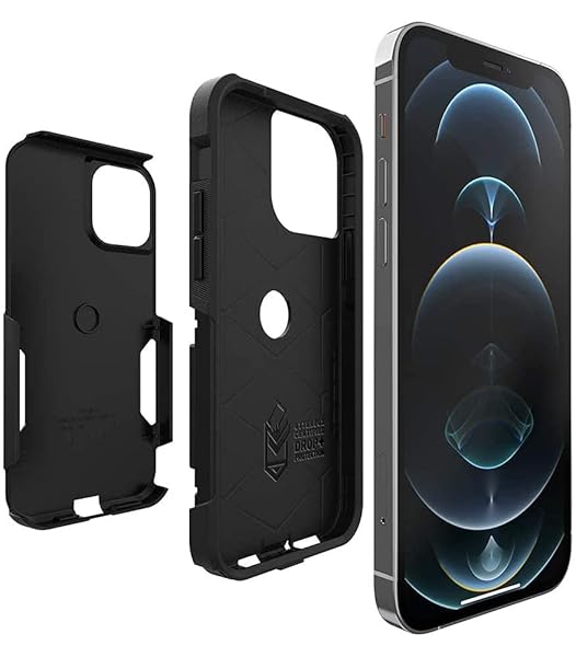 OtterBox OtterBox Commuter Series Case for iPhone 12 and iPhone 12 Pro Black Non-Retail Packaging - View 6 of 9