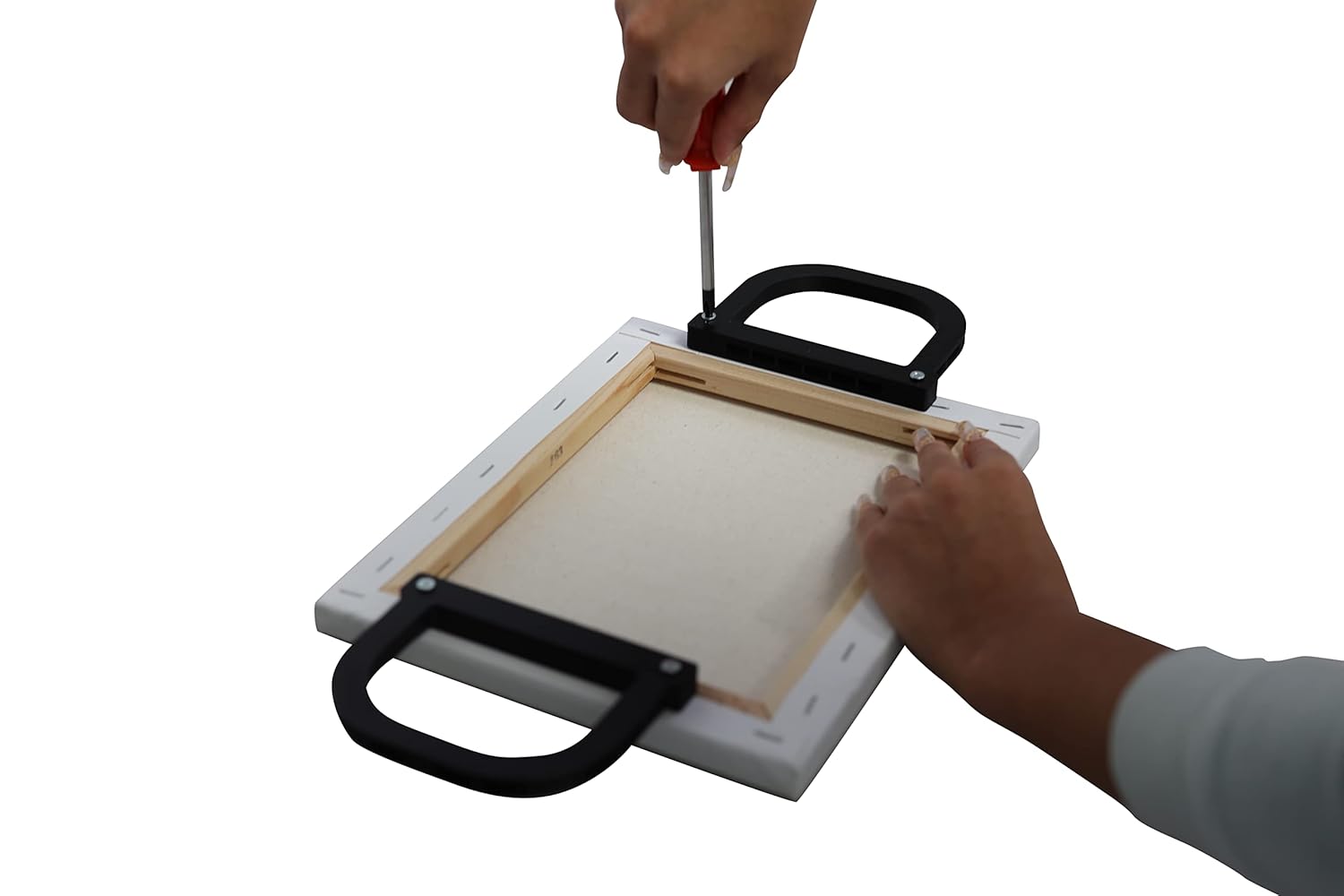 splash n color SplashNcolor 2-Pack Canvas Handles for Easy Paint Pouring and Tilting Mess Free Acrylic Paint Tools for Fluid Artists Black - View 7 of 7