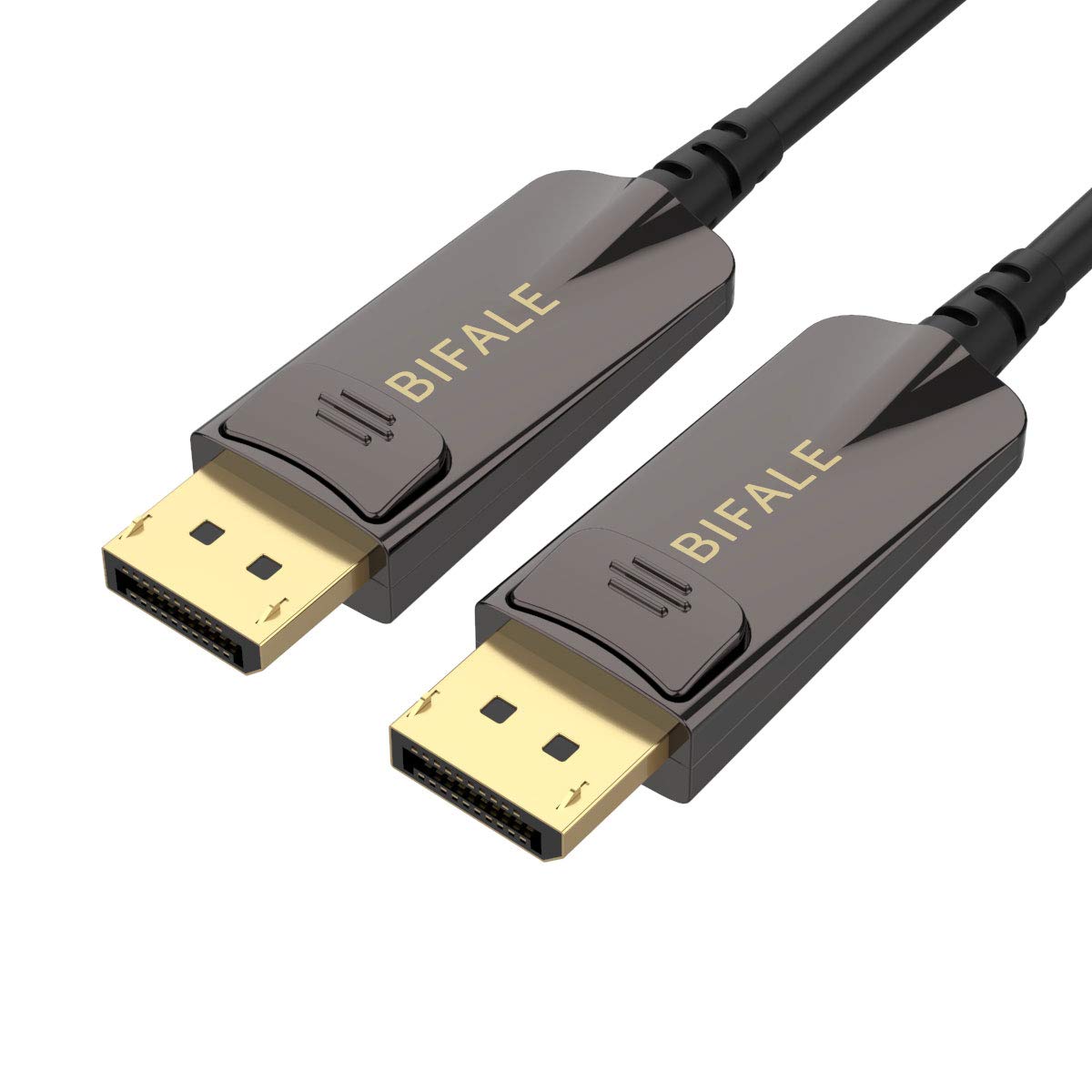 BIFALE 25ft BIFALE DP Fiber Optic Cable - 8K DisplayPort 1.4, HBR3, HDR10, 32.4Gbps, 4K@144Hz - Slim & High-Speed Connectivity
