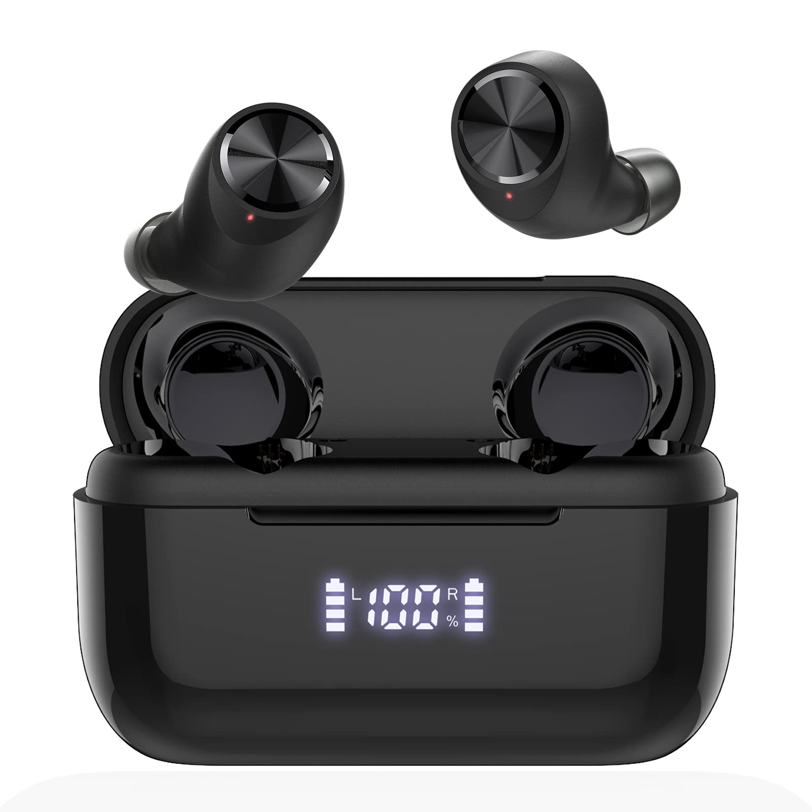 Aruind Aruind True Wireless Earbuds Bluetooth Headphones 160H Playtime IPX7 Waterproof Sports Earbuds with CVC 8.0 Noise Cancelling Deep Bass