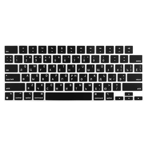 Batianda Batianda Premium Ultra Thin Waterproof Silicone Keyboard Cover for 2021 MacBook Pro 14 16 inch A2442 A2485 M1 Pro Max Black US Russian - View 5 of 9