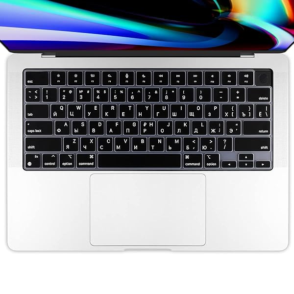 Batianda Batianda Premium Ultra Thin Waterproof Silicone Keyboard Cover for 2021 MacBook Pro 14 16 inch A2442 A2485 M1 Pro Max Black US Russian - View 2 of 9