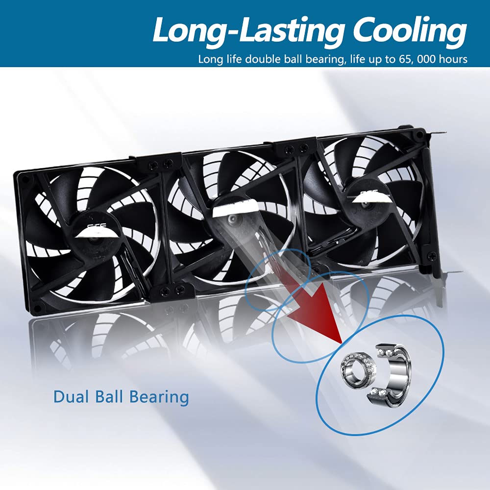 SCCCF SCCCF Dual 90mm Graphics Card Fans PCI Slot Video Card Cooler for Enhanced Cooling Performance - View 6 of 7